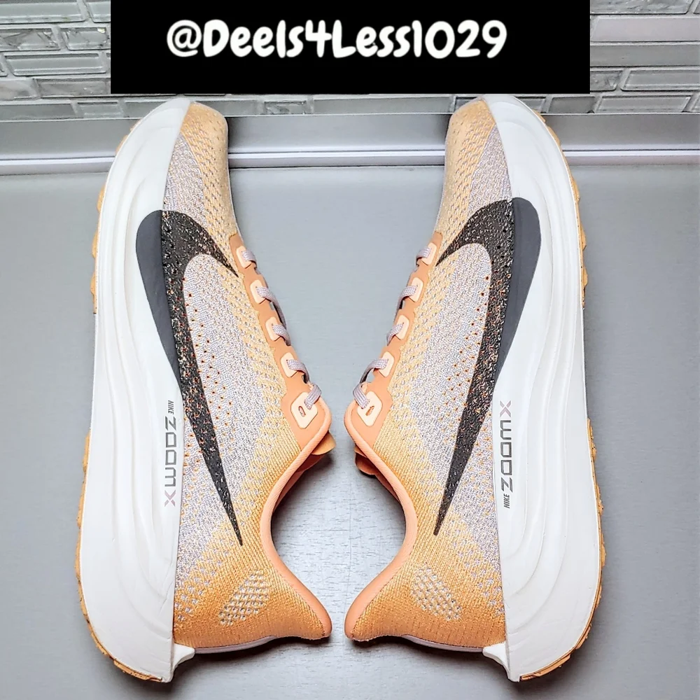 Nike ZoomX Pegasus Plus Running Womens Size 9.5 Orange Chalk Sail Cave Stone
